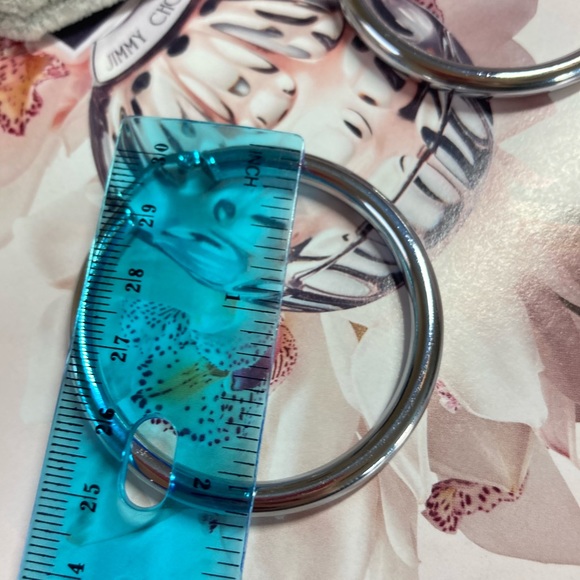 ⭐️ Big Silver Stainless Steel Hoop Earrings - Picture 3 of 3